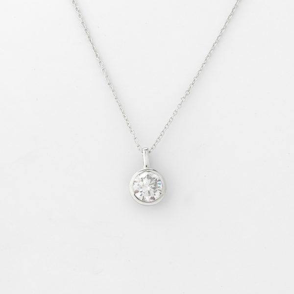 Halsketting Zafra 18kt goud - 1 diamant door Jo Juwelen