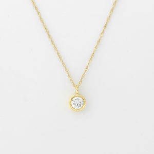 Halsketting Ferrara 18kt goud - 1 diamant door Jo Juwelen